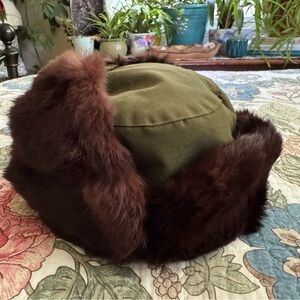 Military style fur trimmed Flight Hat